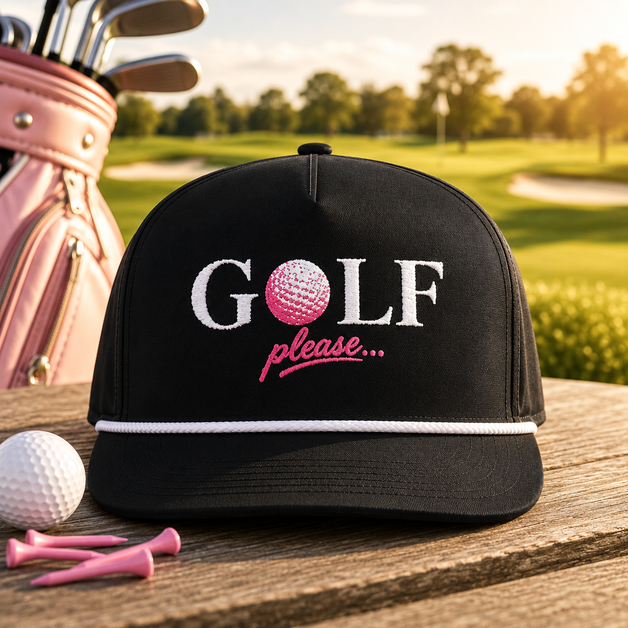 GOLF Please, Womens Rope Cap Golf Hat