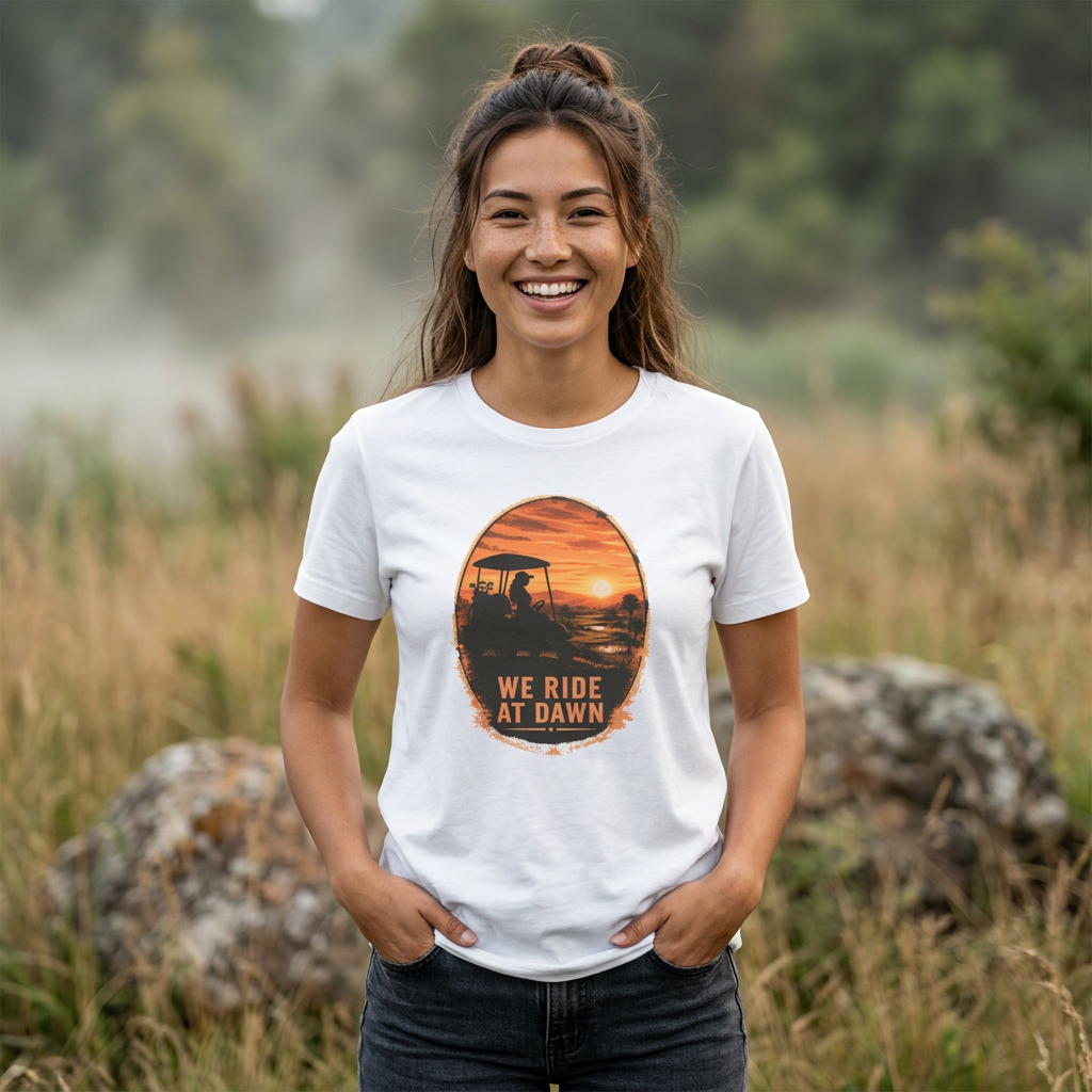 We Ride at Dawn, Golf Shirt for Women