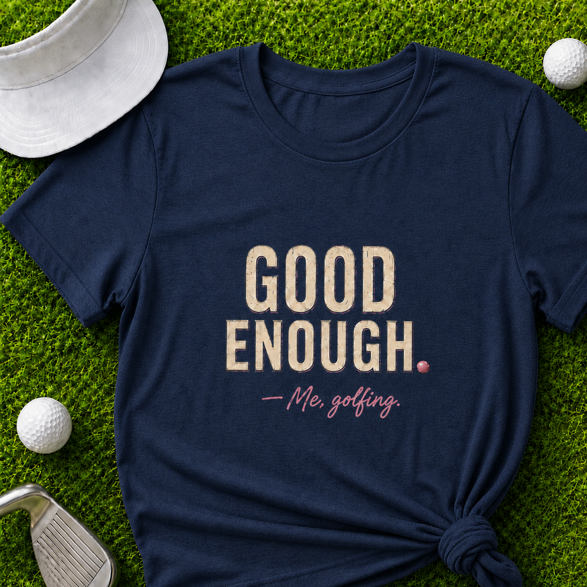 Good Enough Women's Funny Golf Shirt for Amateur Golfers