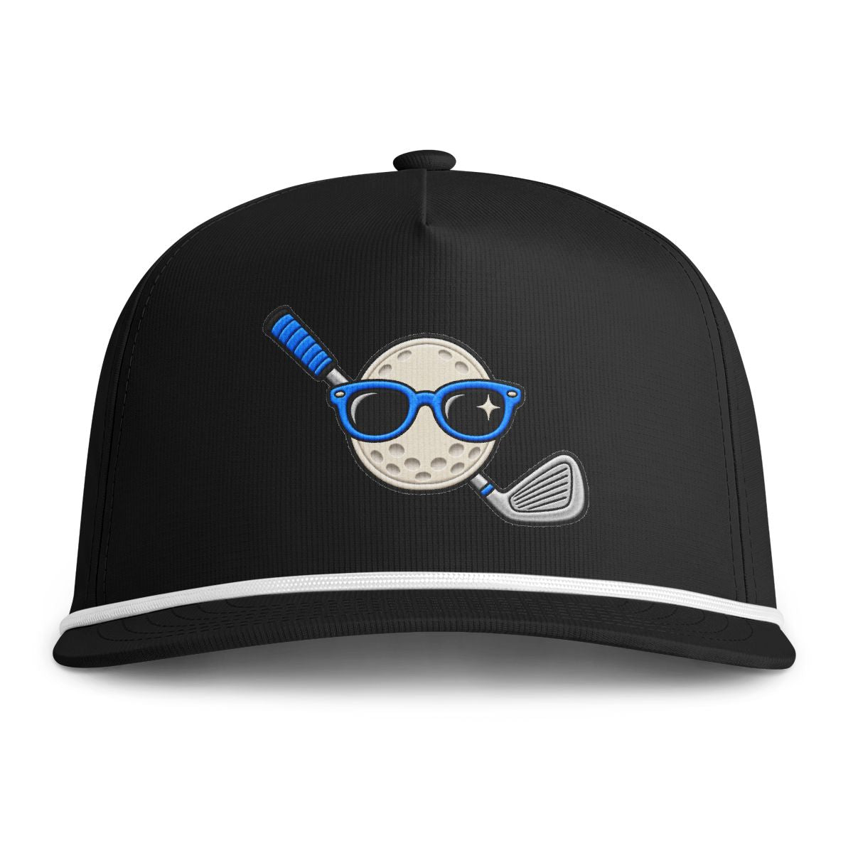 Golf Ball with Blue Sunglasses, Golf Hat