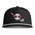 Golf Ball with Pink Sunglasses Golf Hat