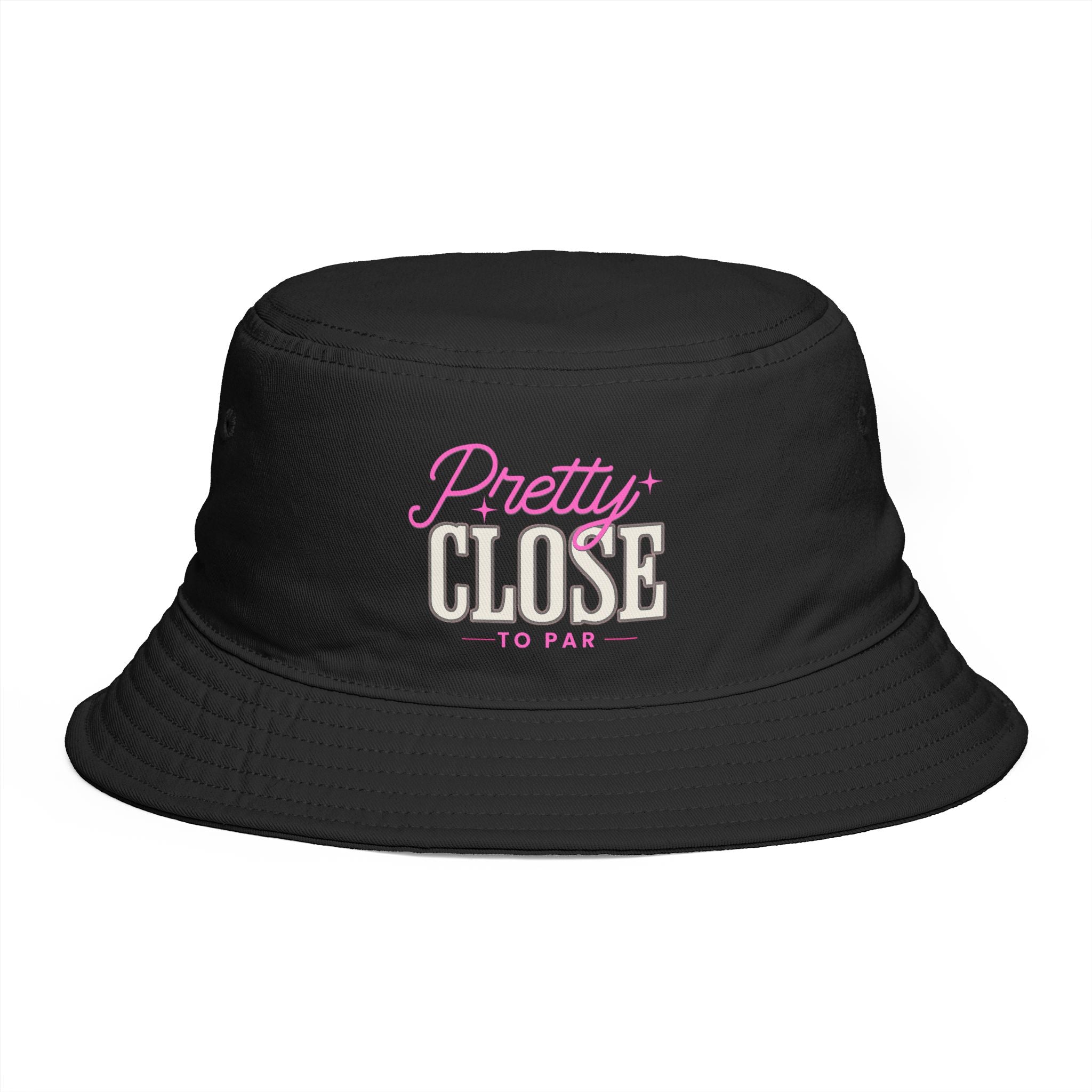 Pretty Close to Par Clubhouse Bucket Hat Olive Navy and Black | Embroidered Golf Hat | Women's Golf Bucket Hat | Golf Gift for Her