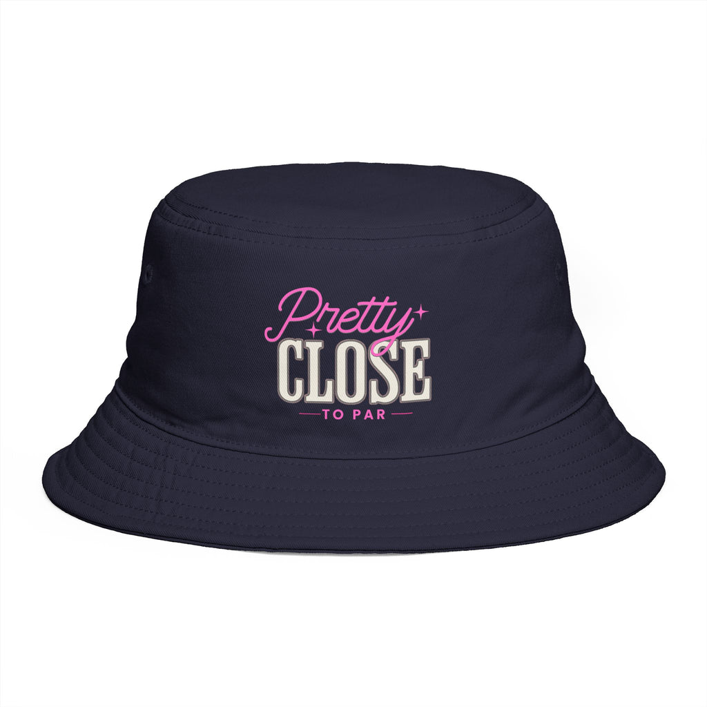Pretty Close to Par Clubhouse Bucket Hat Olive Navy and Black | Embroidered Golf Hat | Women's Golf Bucket Hat | Golf Gift for Her