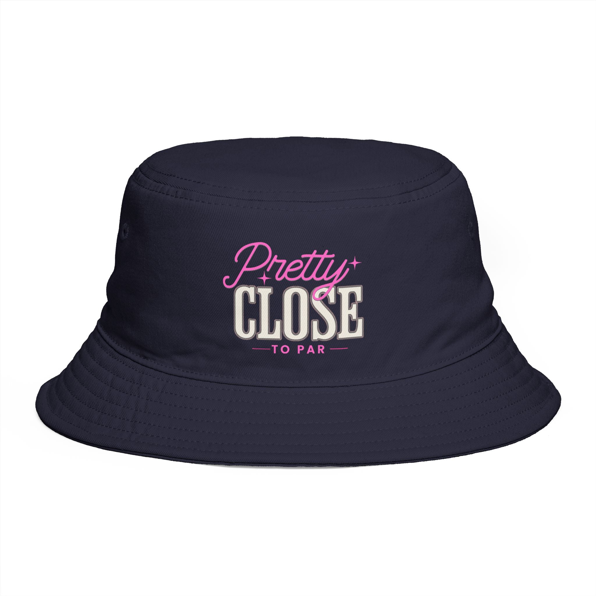 Pretty Close to Par Clubhouse Bucket Hat Olive Navy and Black | Embroidered Golf Hat | Women's Golf Bucket Hat | Golf Gift for Her