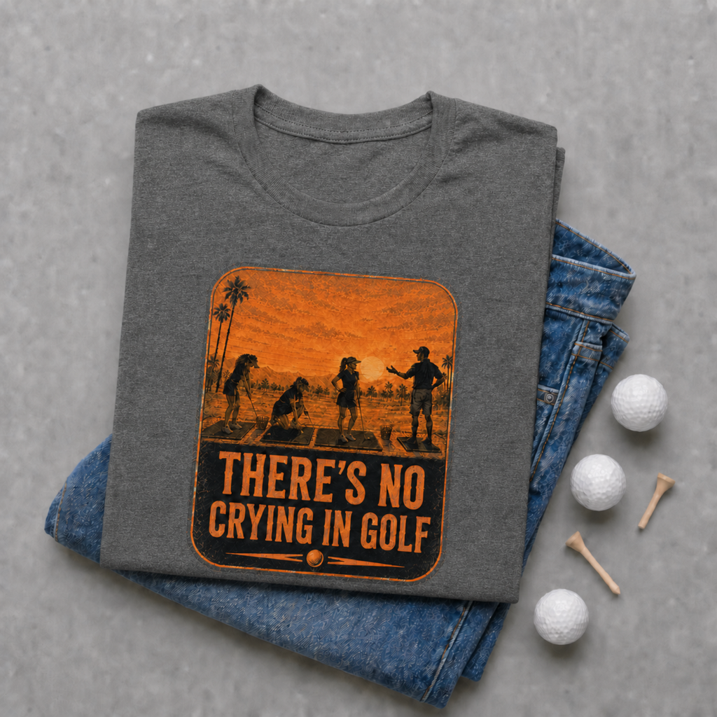 There's No Crying in Golf Shirt for Women | Womens Funny Golf Shirt | Golf Lover Gift | Bella Canvas Tri Blend Tee