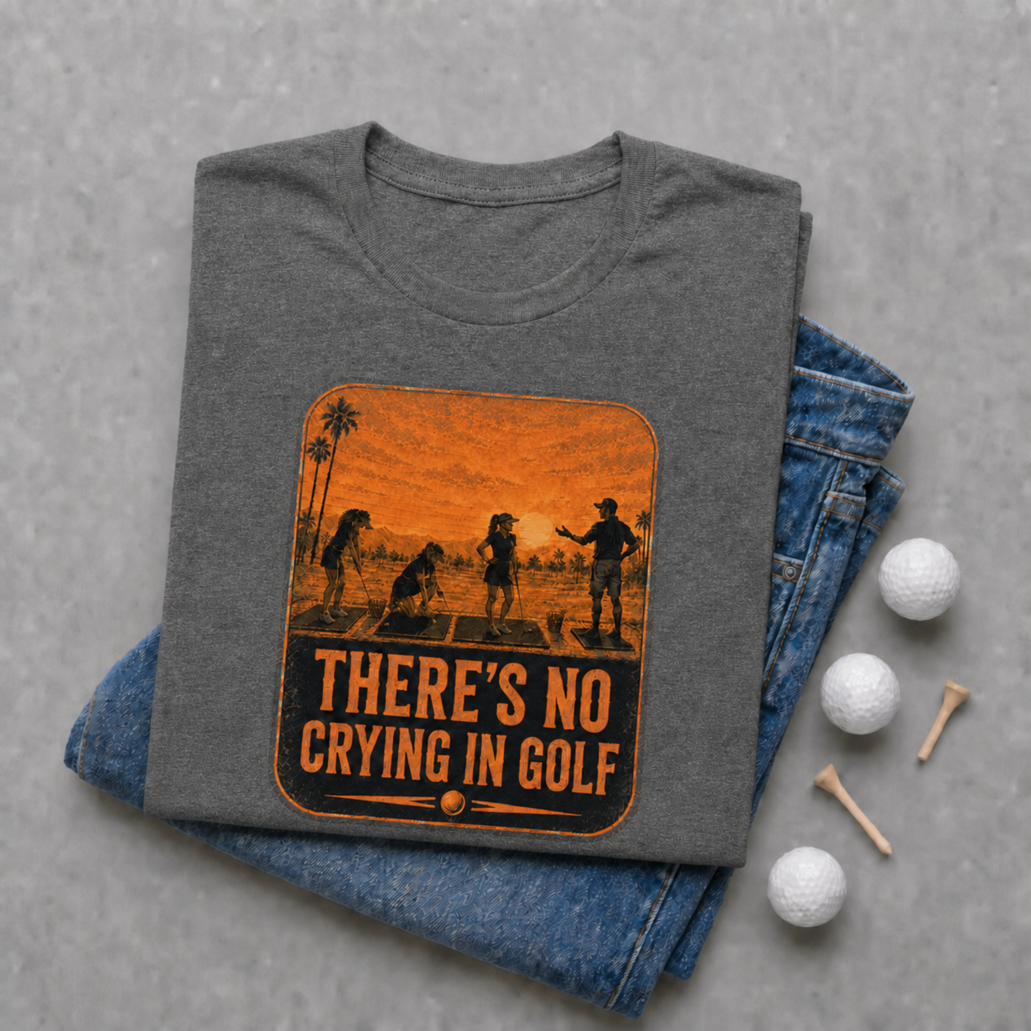 There's No Crying in Golf Shirt for Women | Womens Funny Golf Shirt | Golf Lover Gift | Bella Canvas Tri Blend Tee