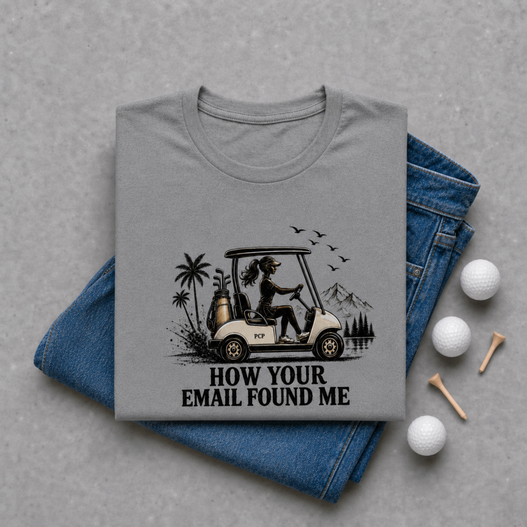 How Your Email Found Me Golf Shirt | Funny Womens Golf Shirt | Golf Gift | Golf Lifestyle Shirt | Bella Canvas Tri Blend Tee