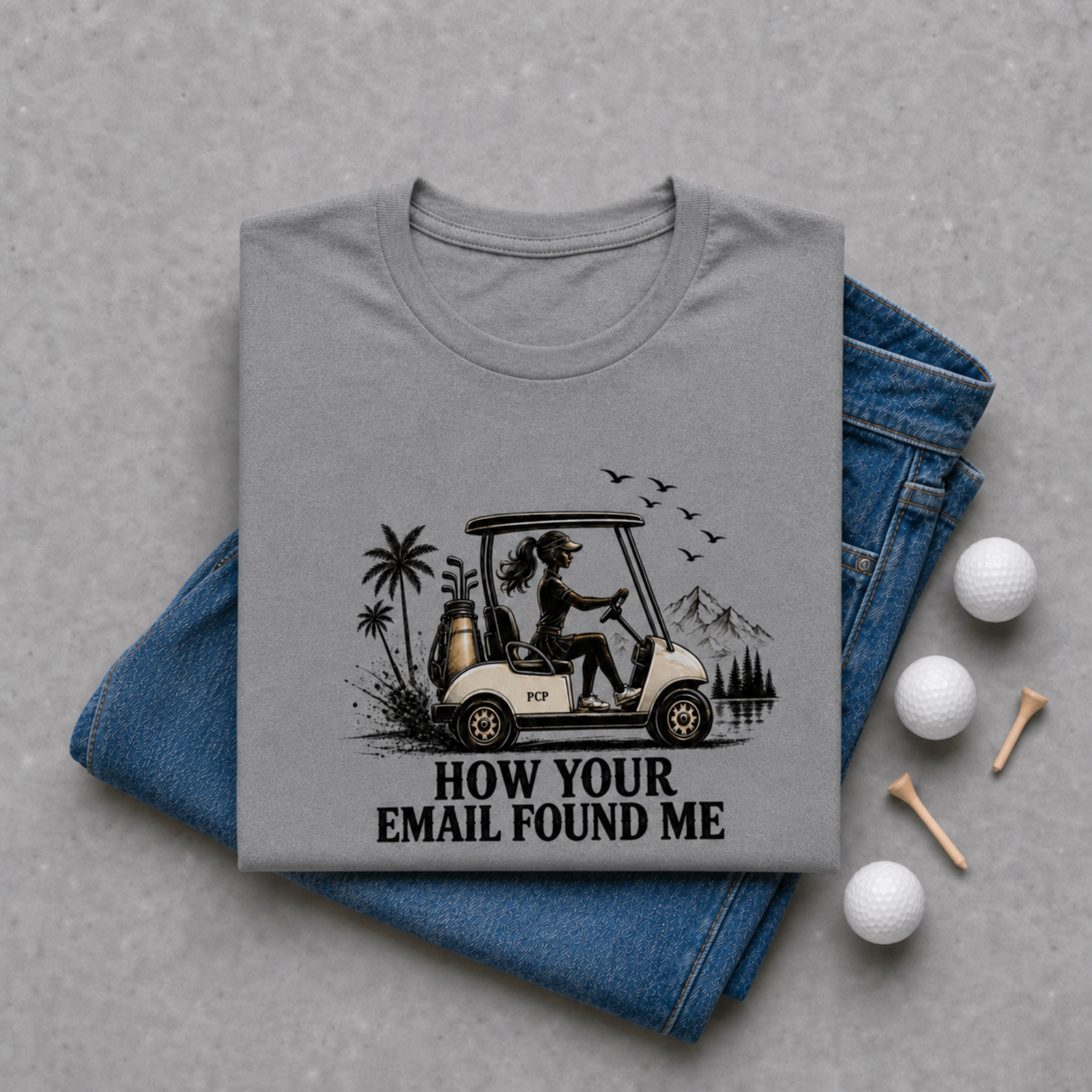How Your Email Found Me Golf Shirt | Funny Womens Golf Shirt | Golf Gift | Golf Lifestyle Shirt | Bella Canvas Tri Blend Tee