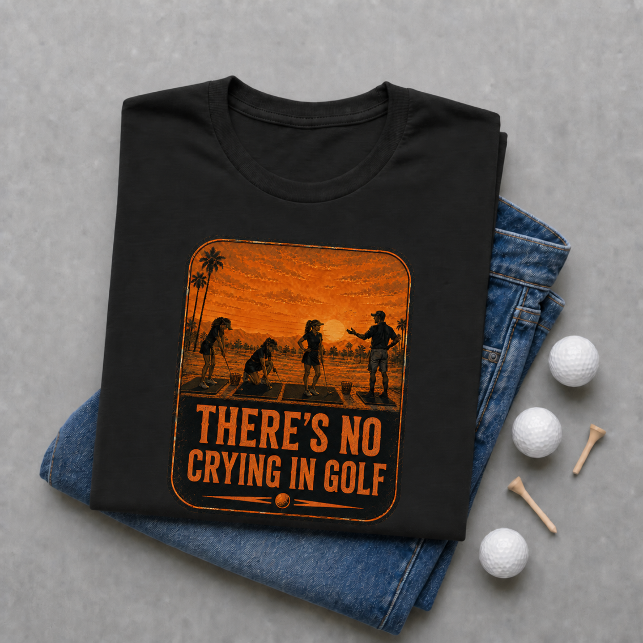 There's No Crying in Golf Shirt for Women | Womens Funny Golf Shirt | Golf Lover Gift | Bella Canvas Tri Blend Tee