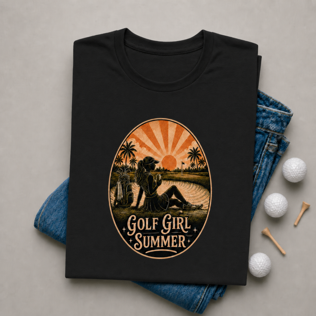 Golf Girl Summer Shirt for Women | Womens Lifestyle Golf Shirt | Golf Lover Gift | Bella Canvas Tri Blend Tee