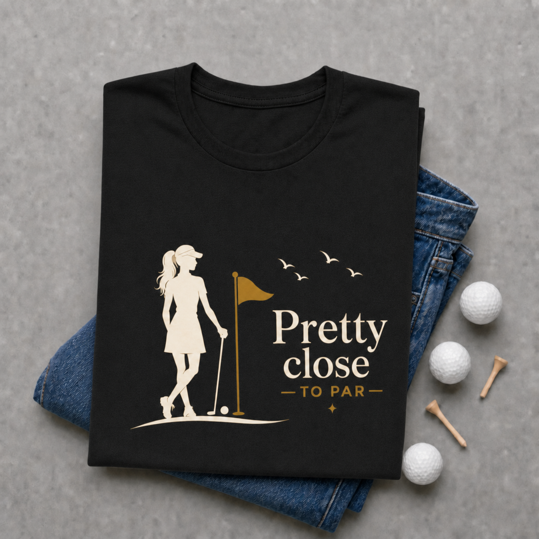 Pretty Close to Par Golf Shirt for Women | Womens Golf Shirt | Golf Lover Gift | Funny Golf Shirt | Bella Canvas Tri Blend Tee