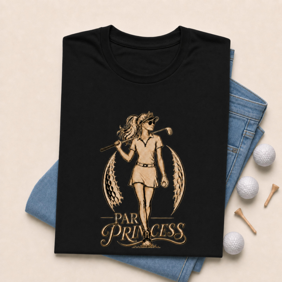 Par Princess Golf Shirt for Women | Womens Funny Golf Shirt | Golf Gift for Her | Golf Lifestyle Shirt | Bella Canvas Tri Blend Tee