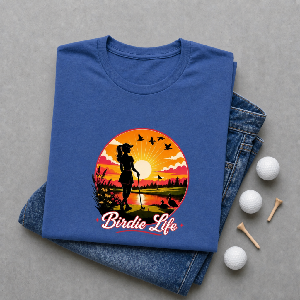 Birdie Life Golf Shirt for Women, Women's Funny Lifestyle Golf T-Shirt, Funny Golf Tee, Golfer Gift, Bella Canvas Tri Blend
