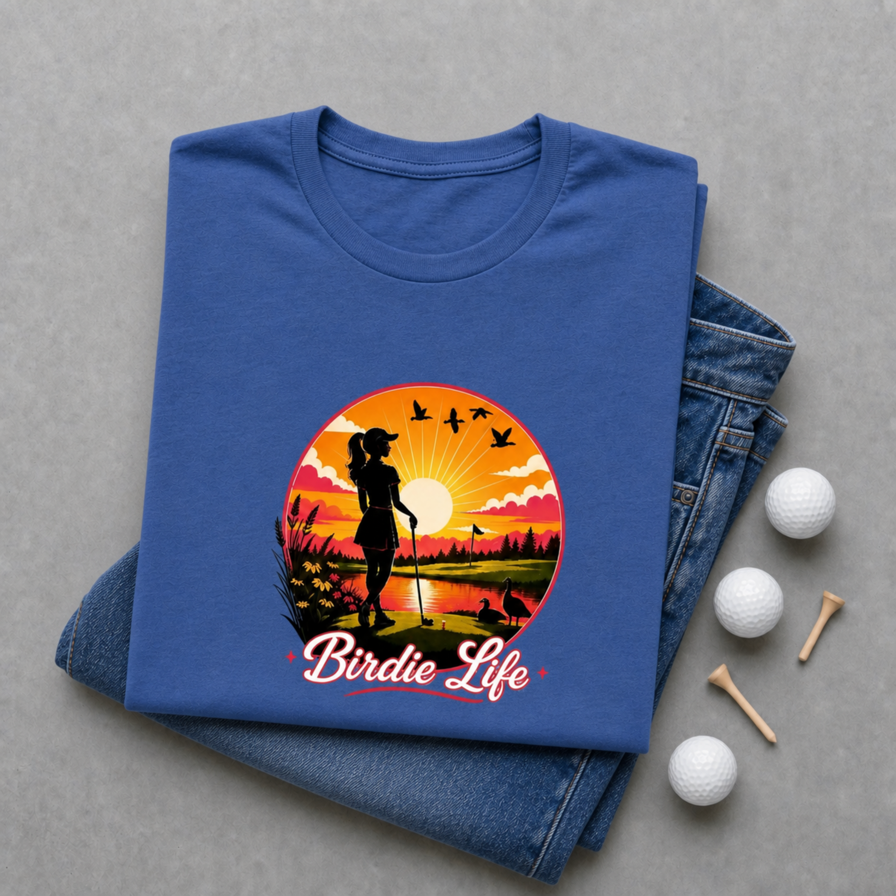 Birdie Life Golf Shirt for Women, Women's Funny Lifestyle Golf T-Shirt, Funny Golf Tee, Golfer Gift, Bella Canvas Tri Blend