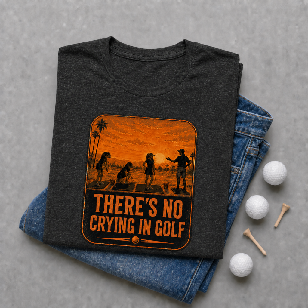 There's No Crying in Golf Shirt for Women | Womens Funny Golf Shirt | Golf Lover Gift | Bella Canvas Tri Blend Tee