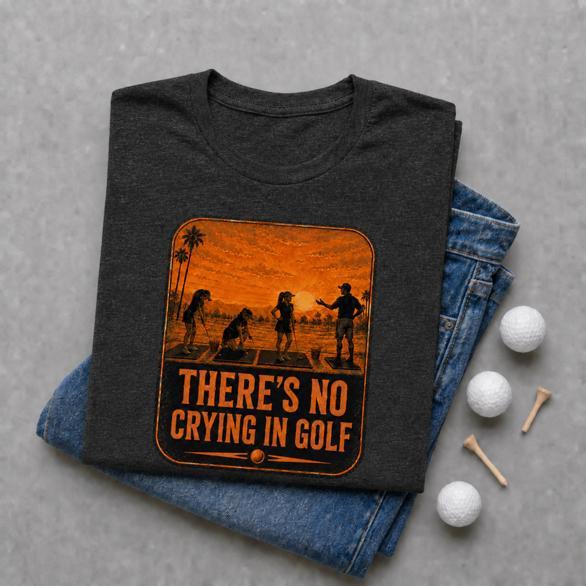 There's No Crying in Golf Shirt for Women | Womens Funny Golf Shirt | Golf Lover Gift | Bella Canvas Tri Blend Tee