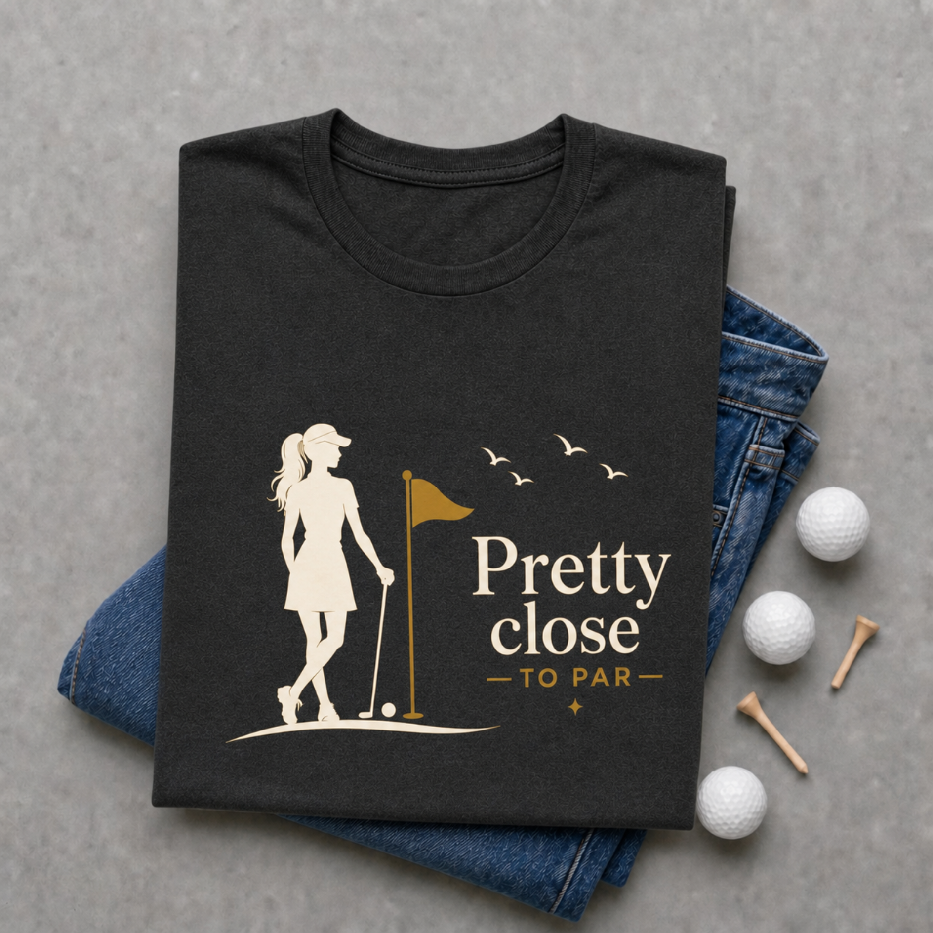 Pretty Close to Par Golf Shirt for Women | Womens Golf Shirt | Golf Lover Gift | Funny Golf Shirt | Bella Canvas Tri Blend Tee