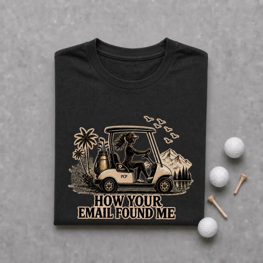 How Your Email Found Me Golf Shirt | Funny Womens Golf Shirt | Golf Gift | Golf Lifestyle Shirt | Bella Canvas Tri Blend Tee