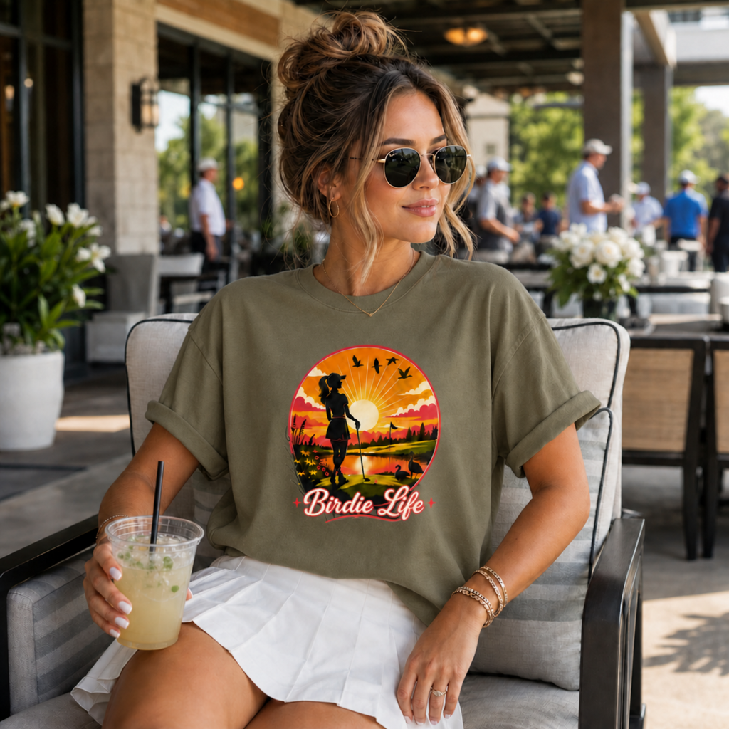 Birdie Life Golf Shirt for Women, Women's Funny Lifestyle Golf T-Shirt, Funny Golf Tee, Golfer Gift, Bella Canvas Tri Blend