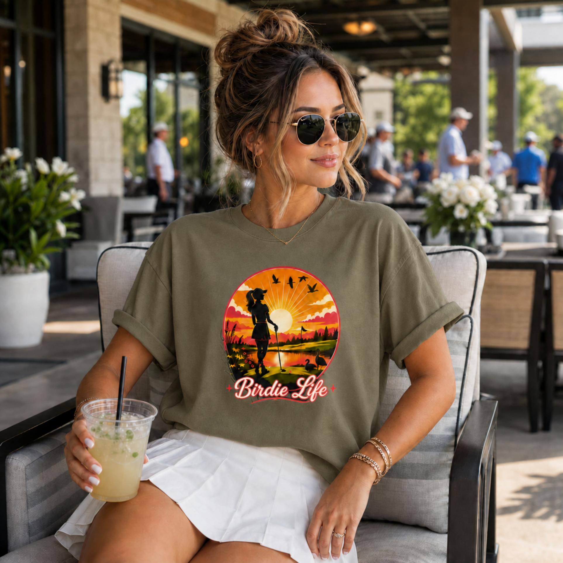 Birdie Life Golf Shirt for Women, Women's Funny Lifestyle Golf T-Shirt, Funny Golf Tee, Golfer Gift, Bella Canvas Tri Blend