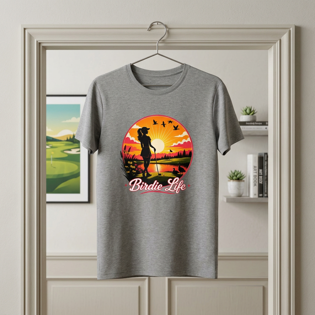 Birdie Life Golf Shirt for Women, Women's Funny Lifestyle Golf T-Shirt, Funny Golf Tee, Golfer Gift, Bella Canvas Tri Blend