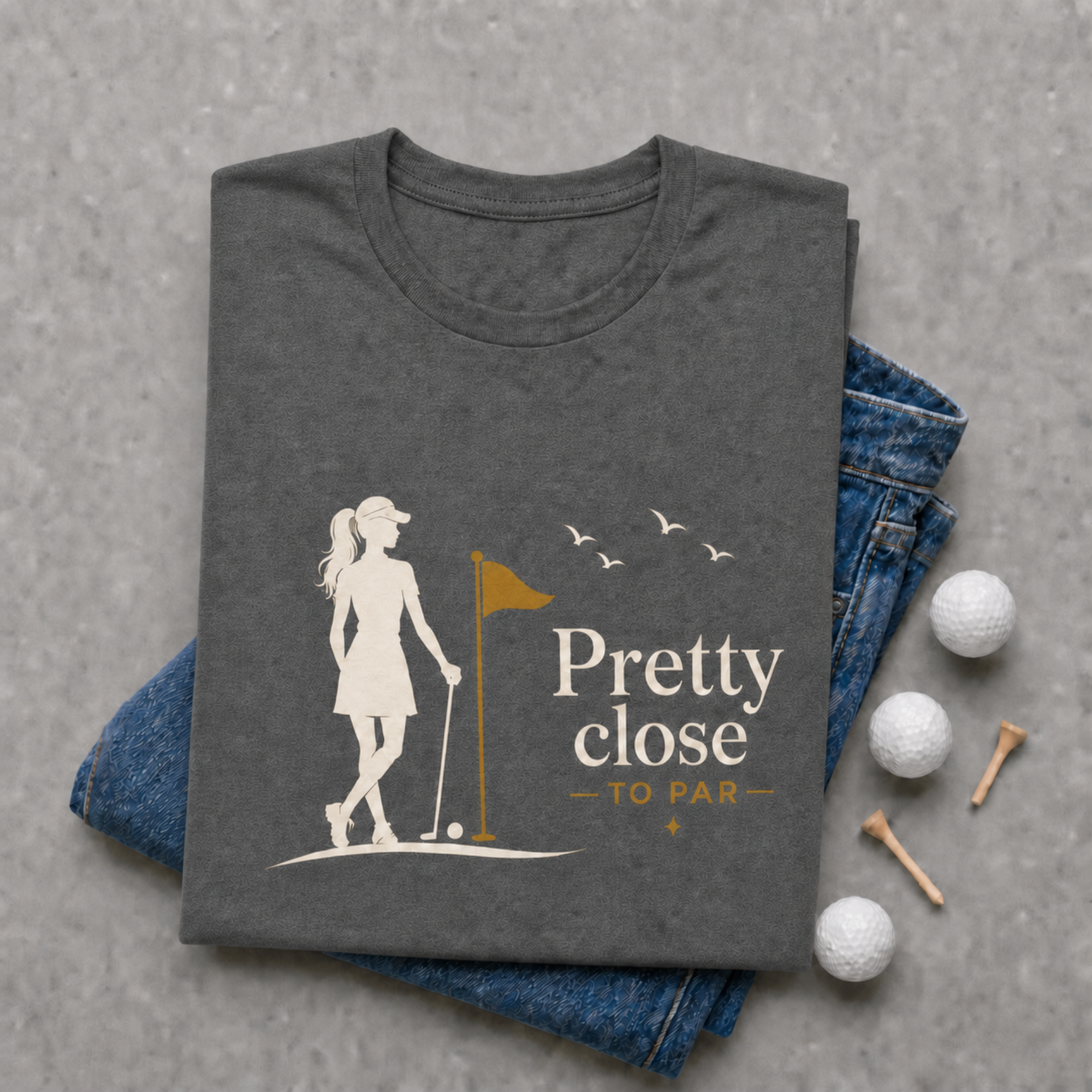 Pretty Close to Par Golf Shirt for Women | Womens Golf Shirt | Golf Lover Gift | Funny Golf Shirt | Bella Canvas Tri Blend Tee