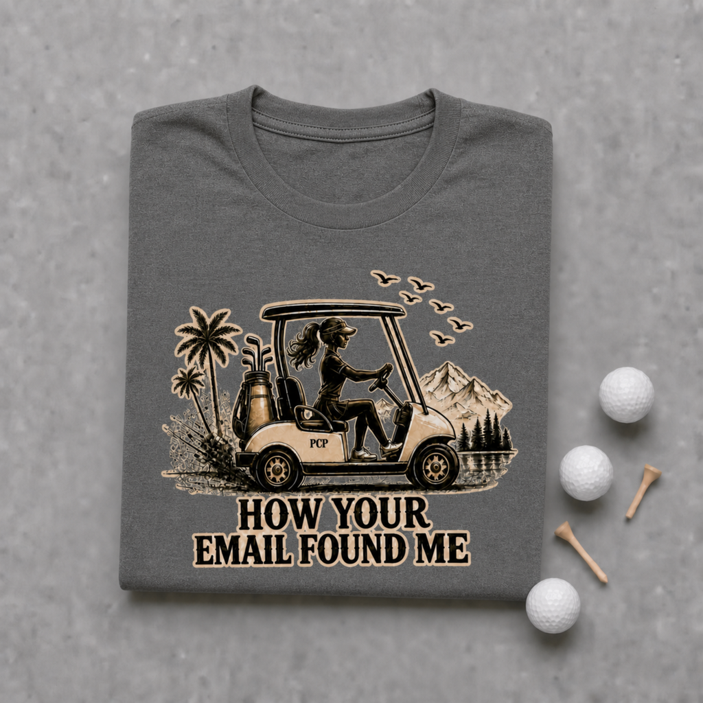 How Your Email Found Me Golf Shirt | Funny Womens Golf Shirt | Golf Gift | Golf Lifestyle Shirt | Bella Canvas Tri Blend Tee