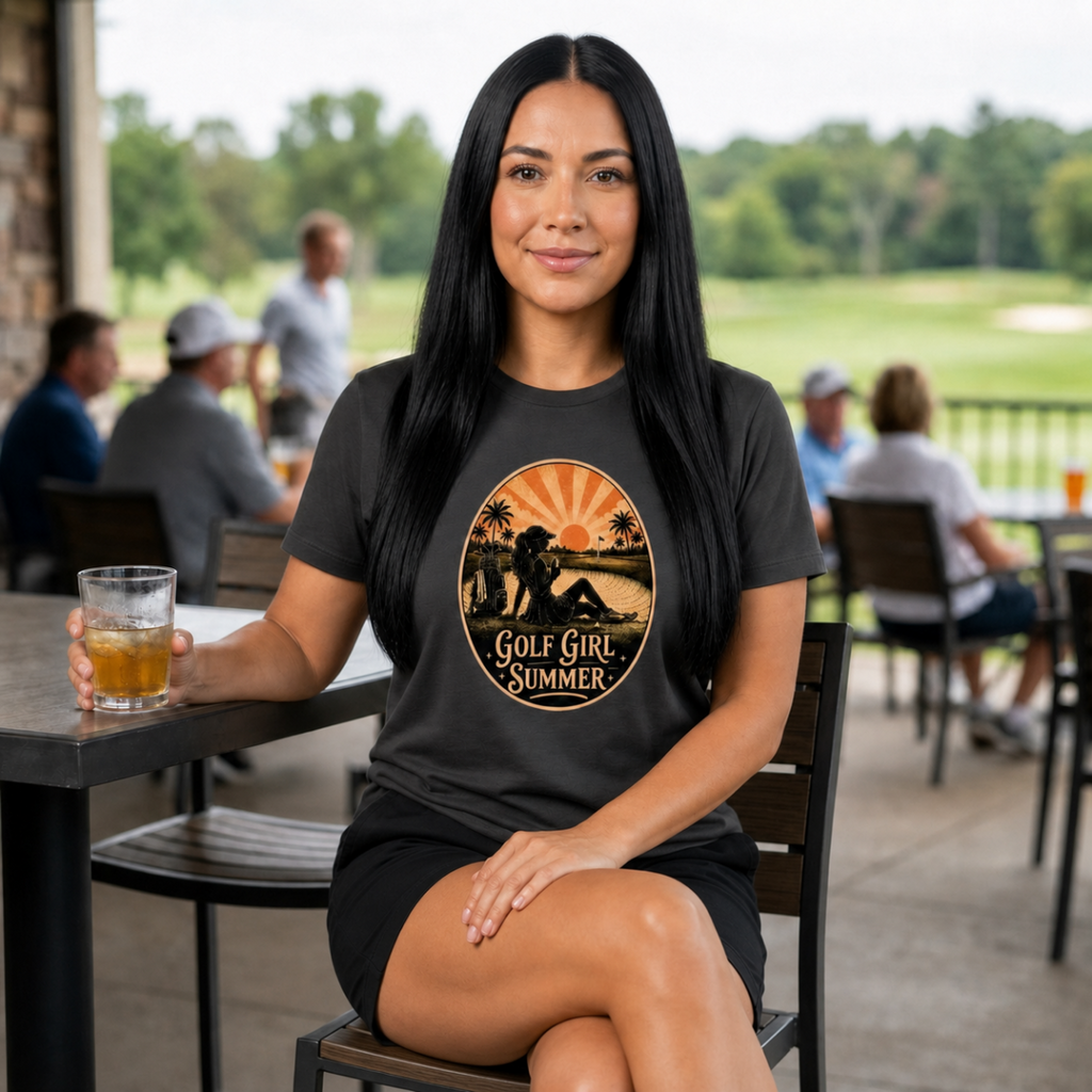 Golf Girl Summer Shirt for Women | Womens Lifestyle Golf Shirt | Golf Lover Gift | Bella Canvas Tri Blend Tee