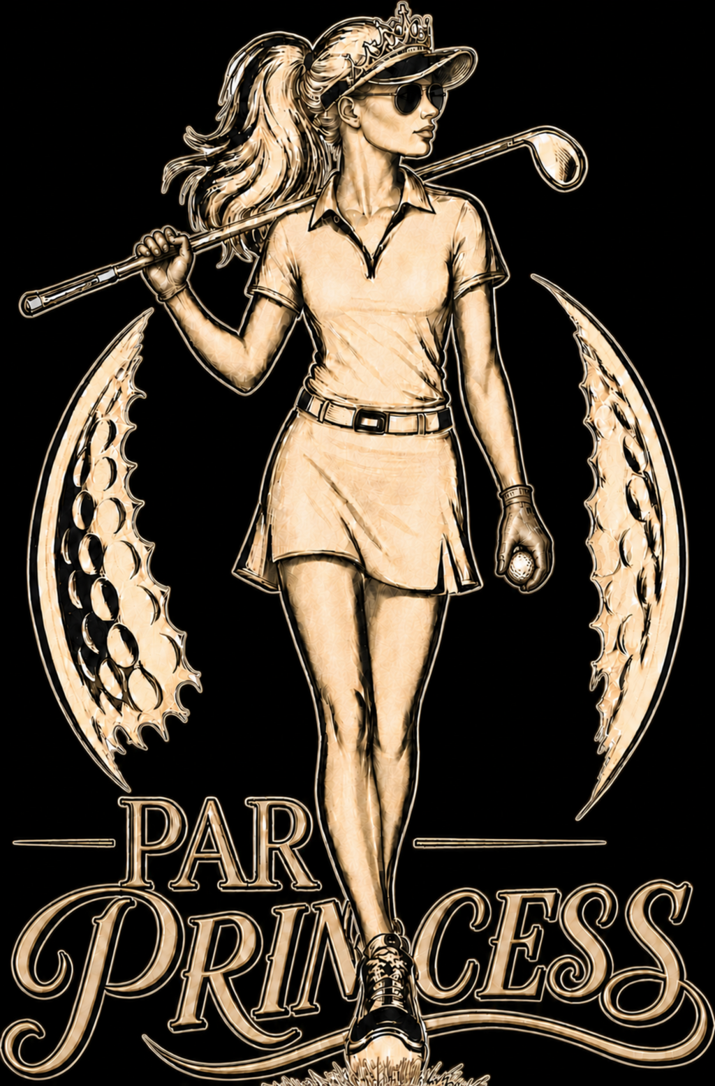 Par Princess Golf Shirt for Women | Womens Funny Golf Shirt | Golf Gift for Her | Golf Lifestyle Shirt | Bella Canvas Tri Blend Tee