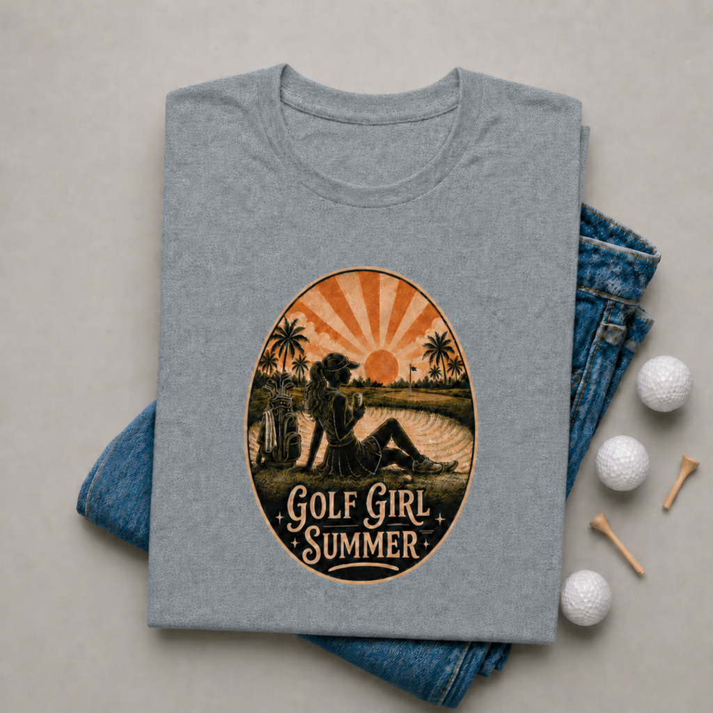 Golf Girl Summer Shirt for Women | Womens Lifestyle Golf Shirt | Golf Lover Gift | Bella Canvas Tri Blend Tee