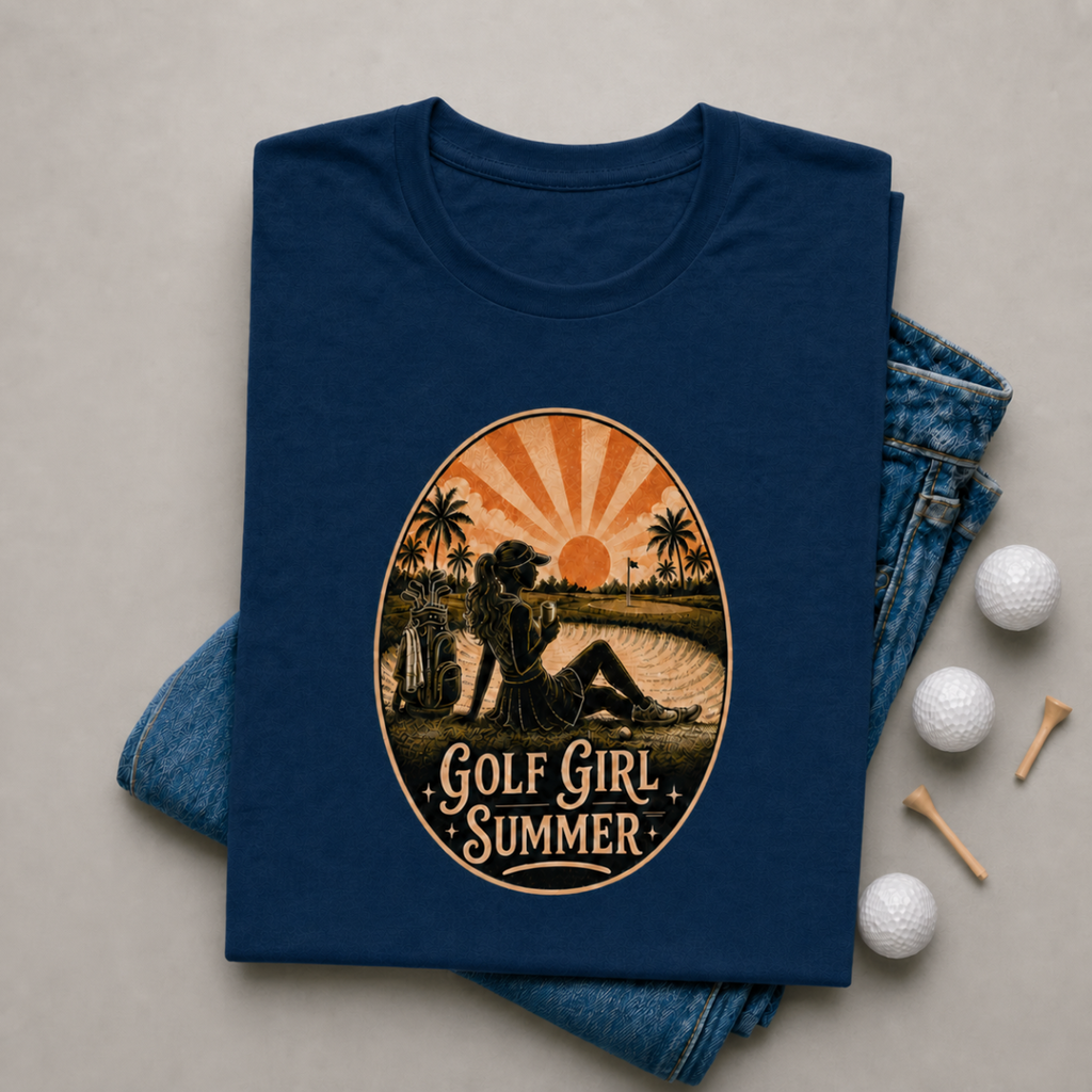 Golf Girl Summer Shirt for Women | Womens Lifestyle Golf Shirt | Golf Lover Gift | Bella Canvas Tri Blend Tee