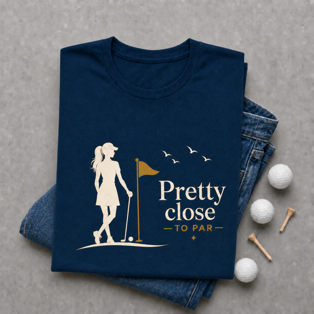 Pretty Close to Par Golf Shirt for Women | Womens Golf Shirt | Golf Lover Gift | Funny Golf Shirt | Bella Canvas Tri Blend Tee