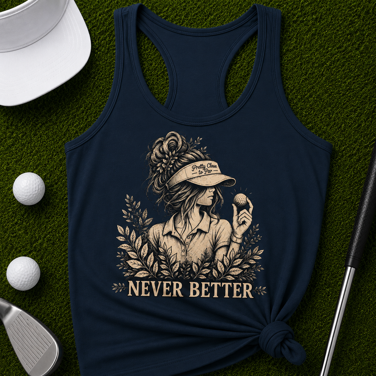 Never Better, Womens Golf Lifestyle Tank Top, Women's Golf Apparel