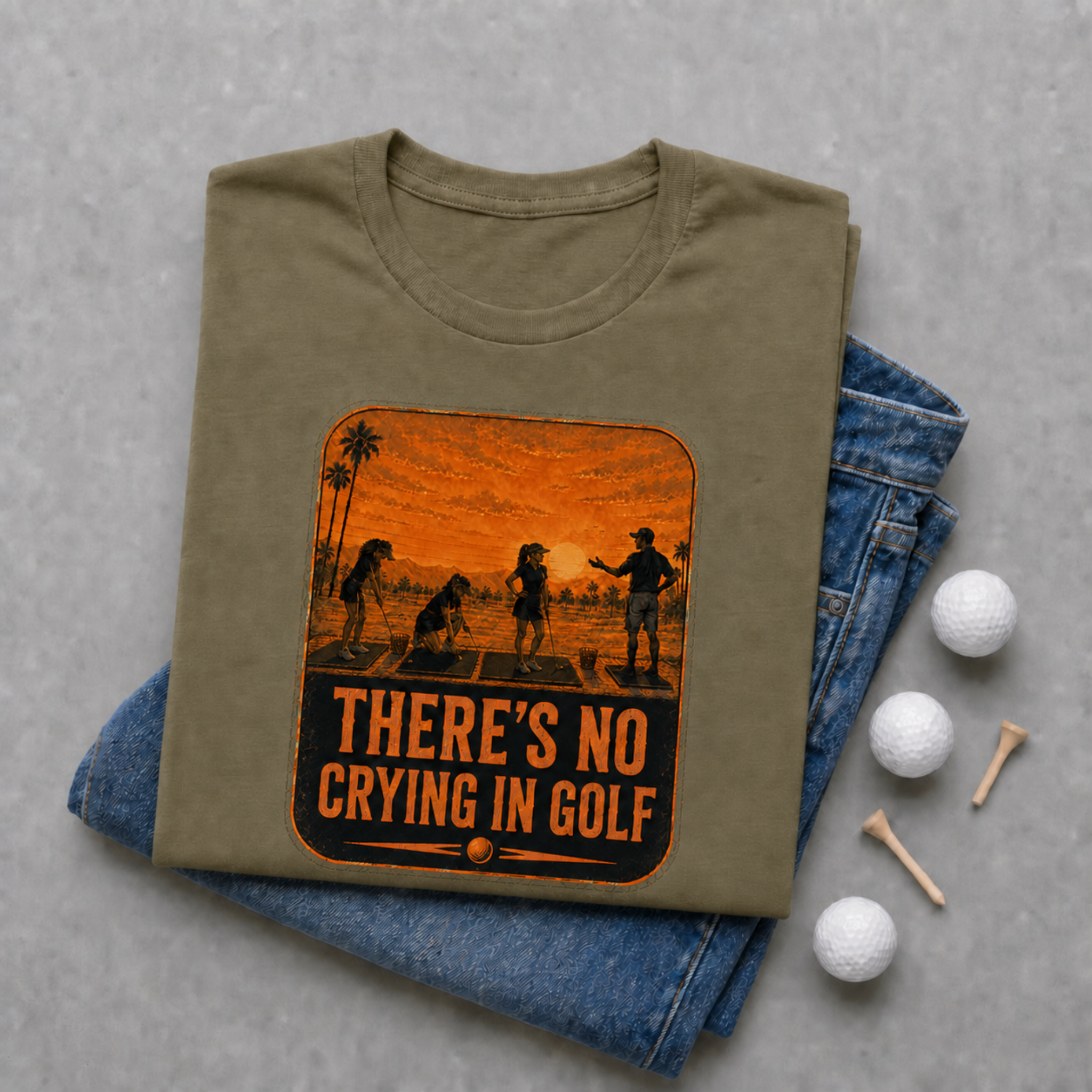 There's No Crying in Golf Shirt for Women | Womens Funny Golf Shirt | Golf Lover Gift | Bella Canvas Tri Blend Tee