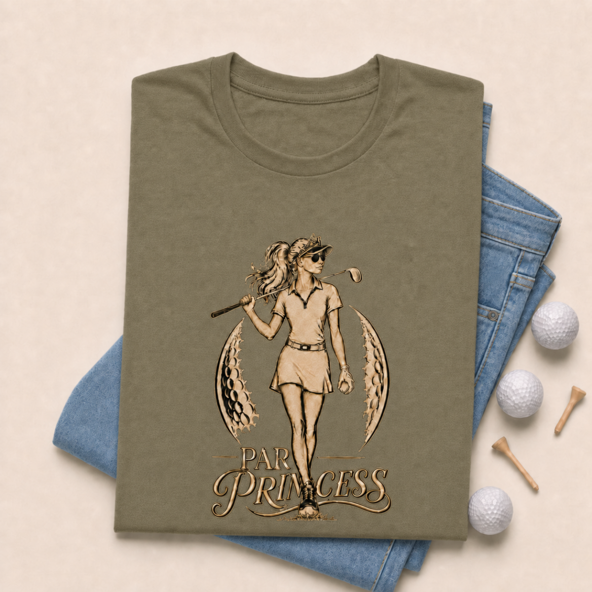 Par Princess Golf Shirt for Women | Womens Funny Golf Shirt | Golf Gift for Her | Golf Lifestyle Shirt | Bella Canvas Tri Blend Tee