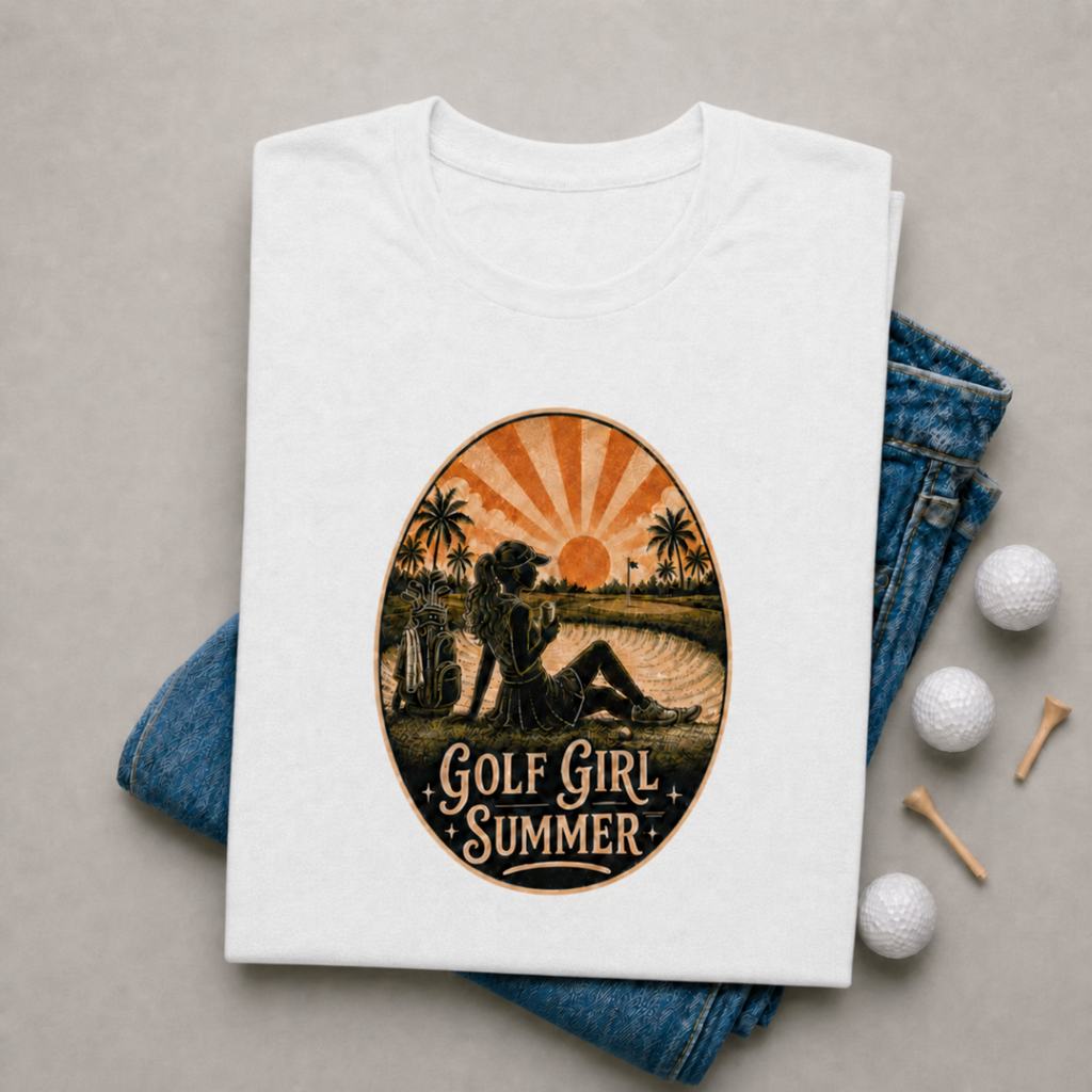 Golf Girl Summer Shirt for Women | Womens Lifestyle Golf Shirt | Golf Lover Gift | Bella Canvas Tri Blend Tee