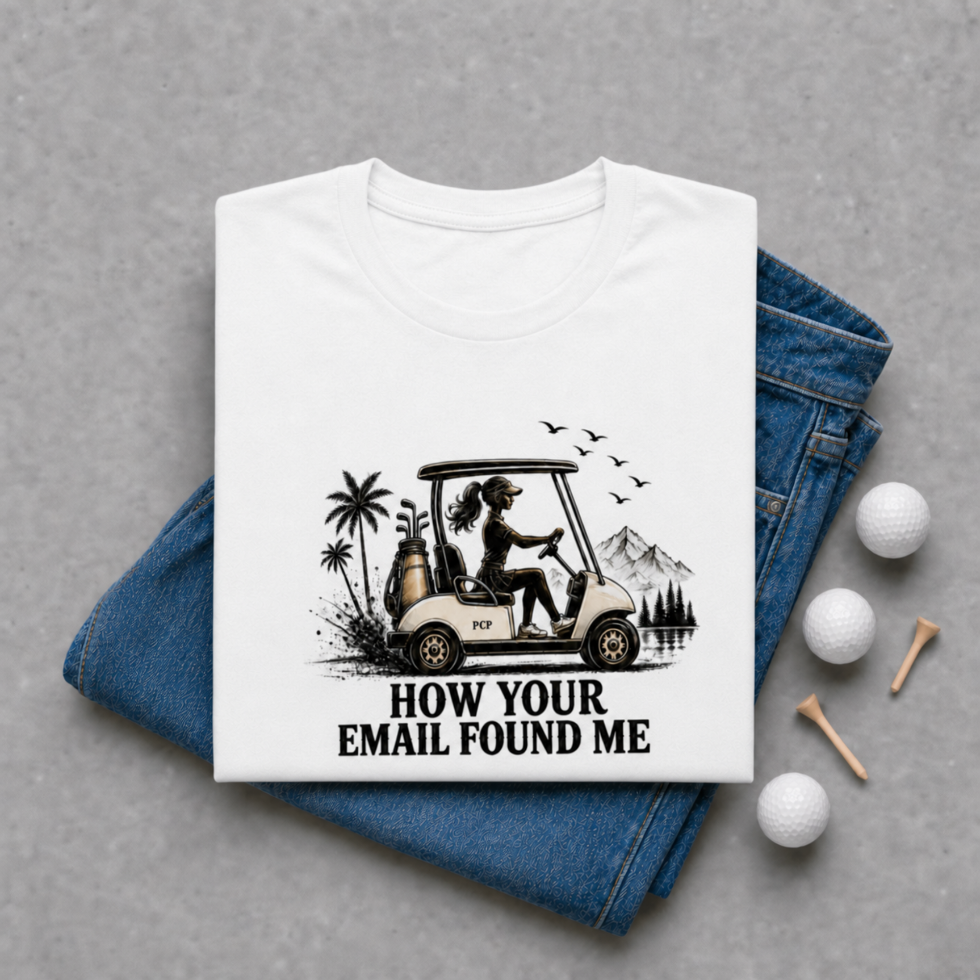 How Your Email Found Me Golf Shirt | Funny Womens Golf Shirt | Golf Gift | Golf Lifestyle Shirt | Bella Canvas Tri Blend Tee